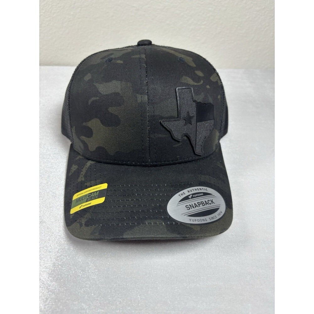 Texas Multicam Black Snapback Trucker Hat Yupoong Classics Adjustable NWT